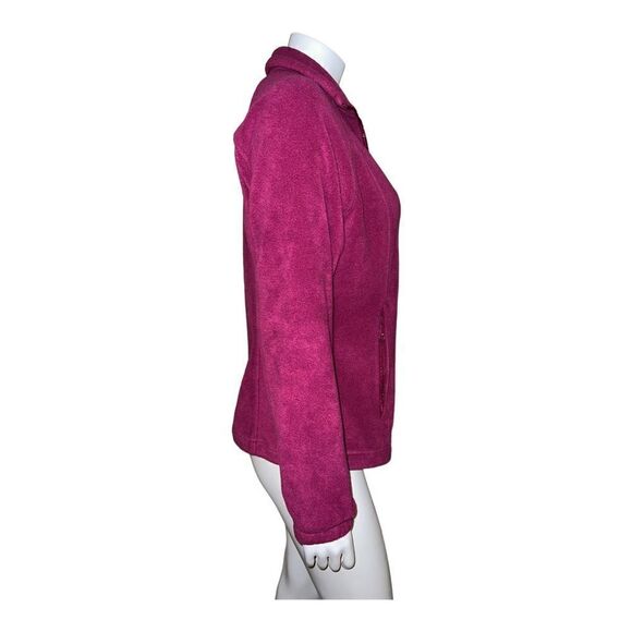 Columbia Fuchsia Benton Springs Full Zipped Fleece Jacket Women's Medium EUC - Picture 4 of 6